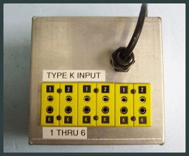 PRE-WIRED TYPE K 6-POINT T/C JACK PANEL